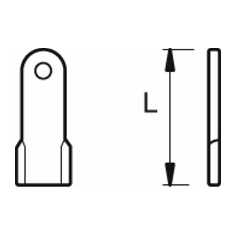 COLTELLO DIRITTO H-0 L-115