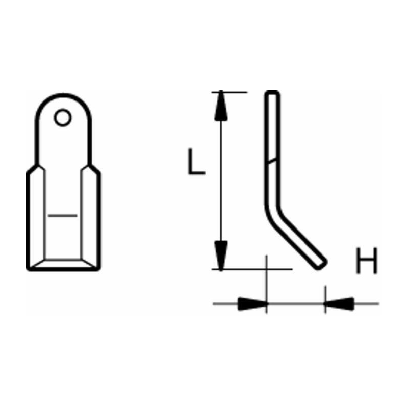 COLTELLO "Y" H-45 L-120