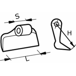 MAZZA STAMPATA H-94, L-75, S-22 MM, Ø 16,5