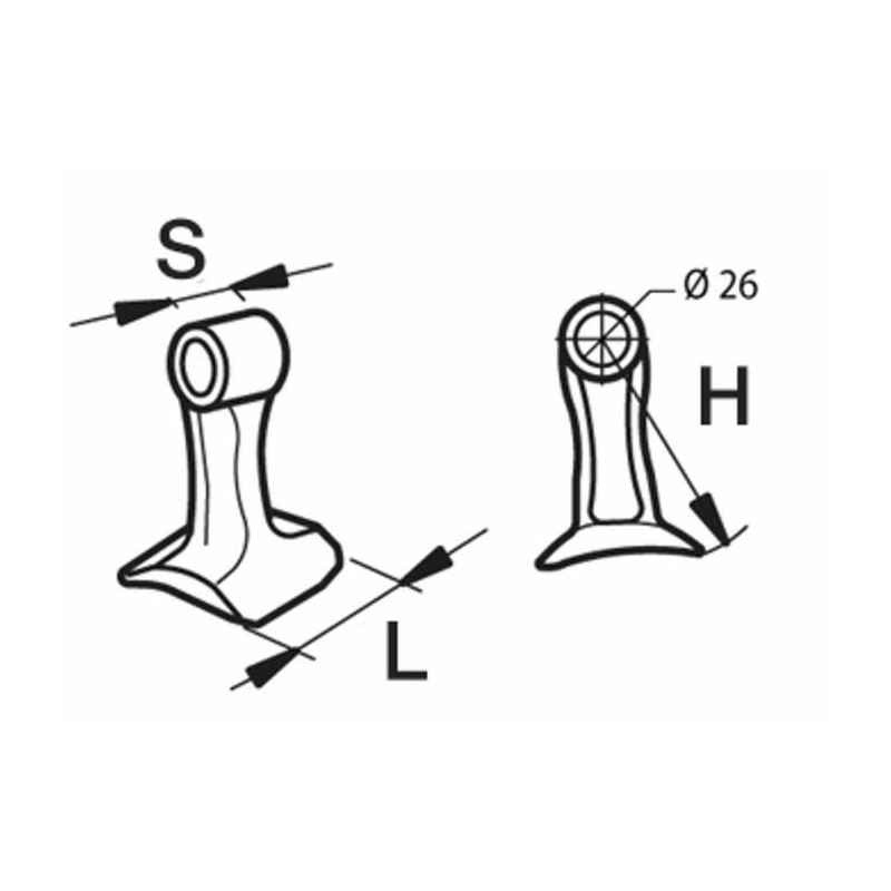 MAZZA STAMPATA H-135 L-60