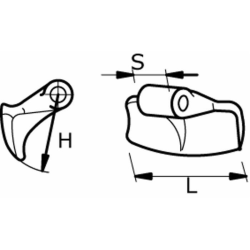 MAZZA STAMPATA L-150 S-60 H-88 F Ø 20,5