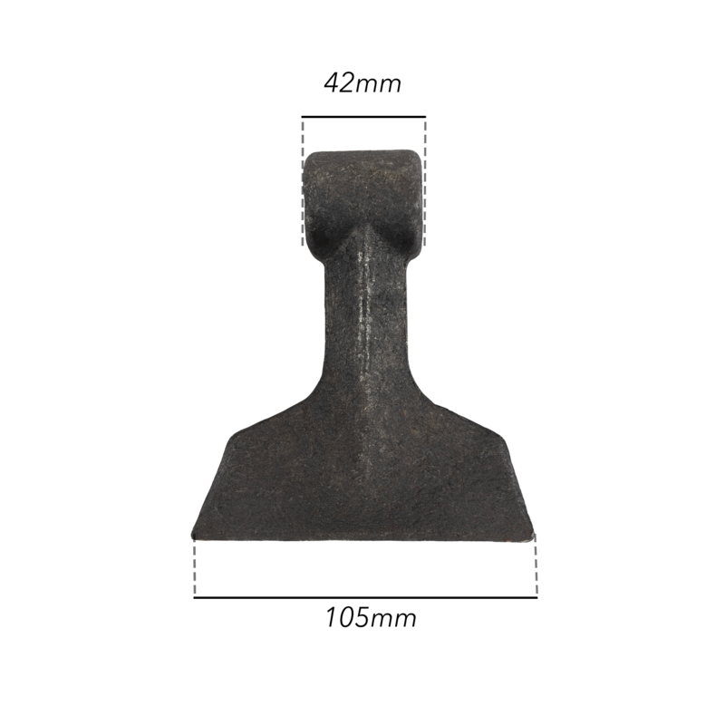 MAZZA STAMPATA H-120 L-105 Ø20,5