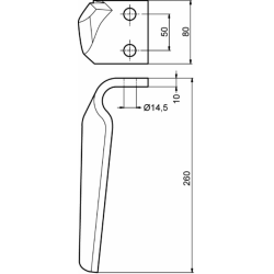 DENTE DX ØF14,5 gr1180