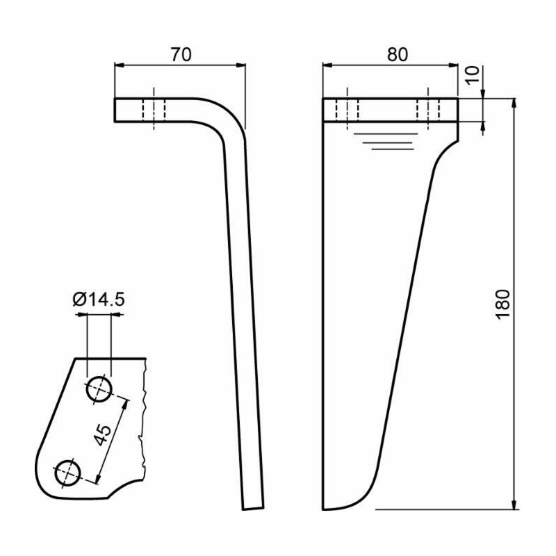 DENTE SX ØF14,5 gr820