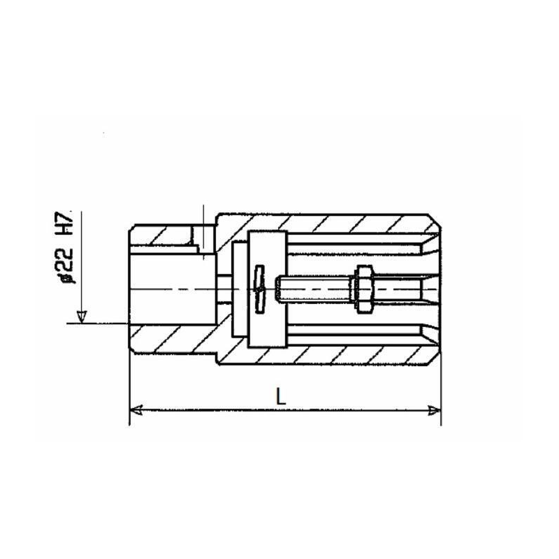 BUSSOLA FEMMINA SCANALATA 1"3/8" Z6 PER POMPA AD INGRANAGGI