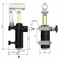 POMPA A MANO SEMPLICE EFFETTO DA 50cc SENZA SERBATOIO
