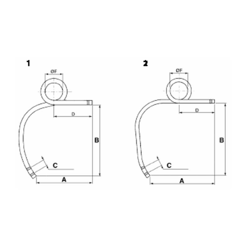 MOLLA PER COLTIVATORE 25X25 SX