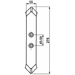 VOMERE REVERSIBILE 55X15 L-275 I-45-50