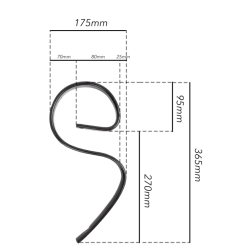 MOLLE 25X8 FLEX-GARE CON FORO SENZA VOMERE