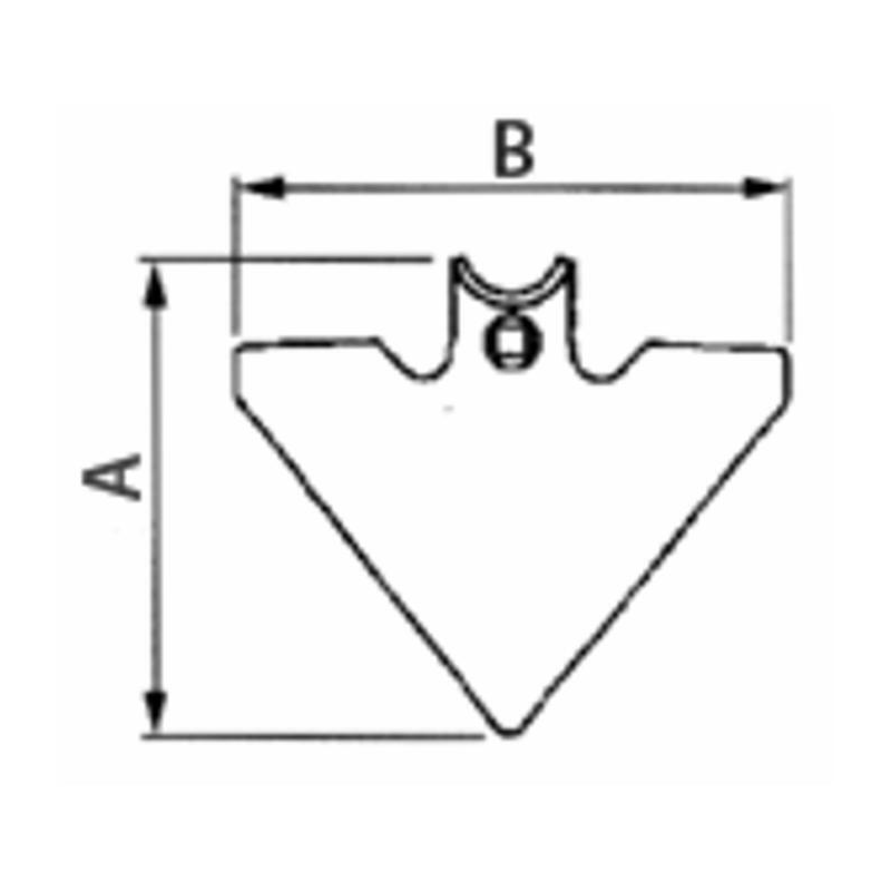 VOMERINA TRIANGOLARE MM. 105X4