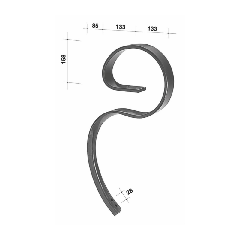 MOLLA CON VOMERE 60X12 INTERASSE 28 MM