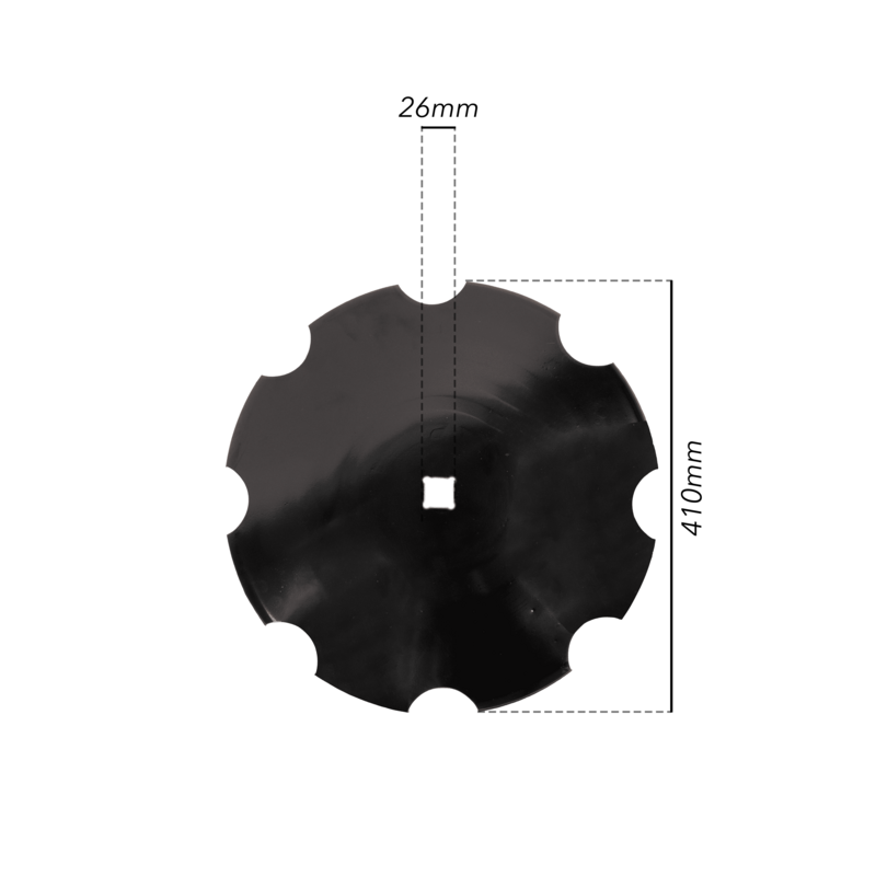 DISCO FRANGIZOLLE DENTATO Ø 410X3 MM. -  FORO QUADRO 26