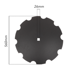 DISCO FRANGIZOLLE DENTATO Ø 560X4,5 MM. -  FORO QUADRO 26