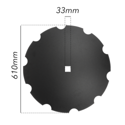 DISCO FRANGIZOLLE DENTATO Ø 610X5 MM. - FORO QUADRO 33