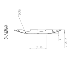 DISCO 460X4 CONCAVO DENTATO BASE PIANA, 4 FORI ø 11,5 SU ø 120