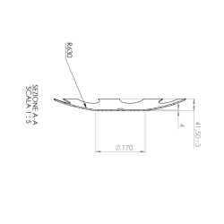 DISCO 460X4 CONCAVO DENTATO BASE PIANA, 4 FORI ø 11,5 SU ø 110