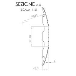 DISCO 510X4 CONCAVO DENTATO BASE PIANA, 5 FORI ø 13 SU ø 98 SKF