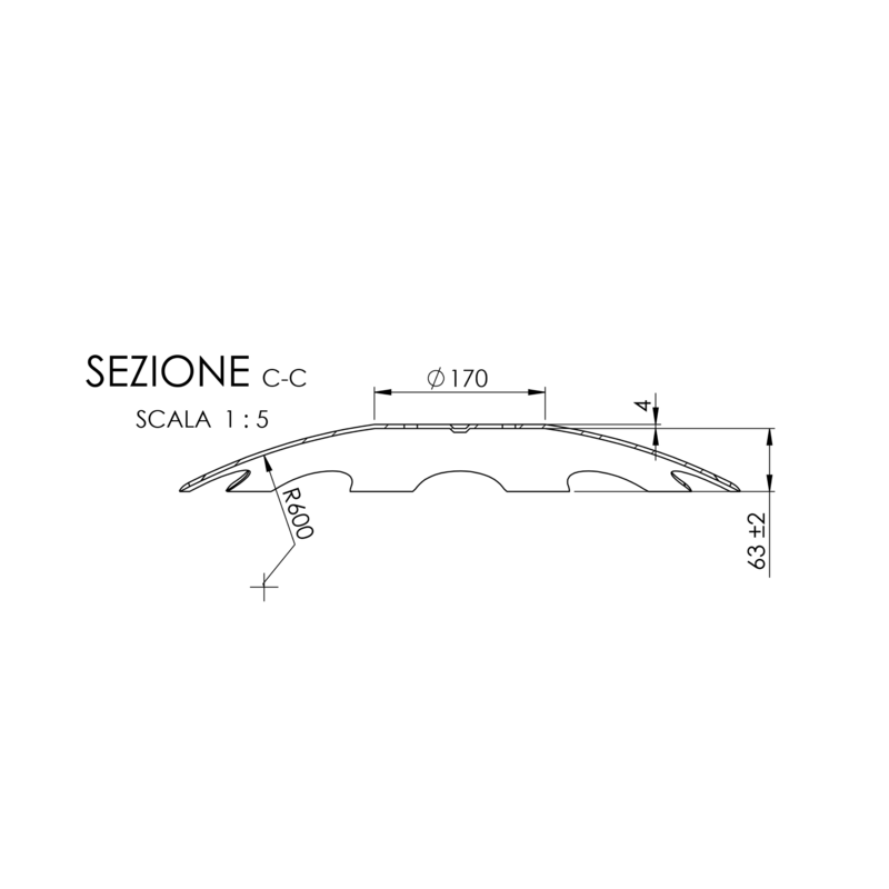 DISCO 560X4 CONCAVO DENTATO BASE PIANA, 4 FORI ø 13 SU ø 98 SKF