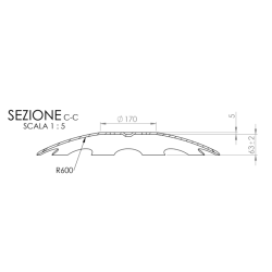 DISCO 560X5 CONCAVO DENTATO BASE PIANA, 4 FORI ø 13 SU ø 98 SKF