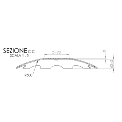 DISCO 560X6 CONCAVO DENTATO BASE PIANA, 4 FORI ø 13 SU ø 98 SKF