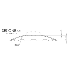 DISCO 610X6 CONCAVO DENTATO BASE PIANA, 4 FORI ø 13 SU ø 98 SKF
