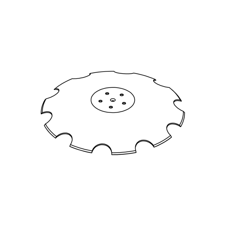 DISCO 610X5 CONCAVO DENTATO BASE PIANA, 5 FORI ø 13 SU ø 98 SKF