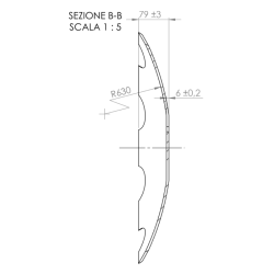 DISCO 610X6 CONCAVO DENTATO BASE PIANA, 5 FORI ø 13 SU ø 98 SKF