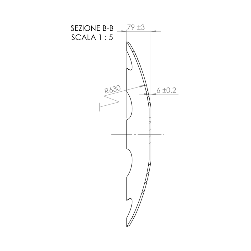 DISCO 610X6 CONCAVO DENTATO BASE PIANA, 5 FORI ø 13 SU ø 98 SKF