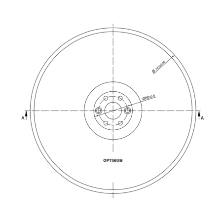 DISCO 338X3 LISCIO SAGOMATO, 4 FORI+2 FORI SVASATI ADATTABILE HORSCH