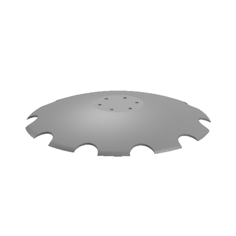DISCO 620X6 CONCAVO DENTATO BASE PIANA, 6 FORI ø 13 SU ø 125 ADATT.HORSCH