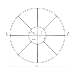 DISCO 8 ONDE 560X5, BASE PIANA, FORO QUADRO 31