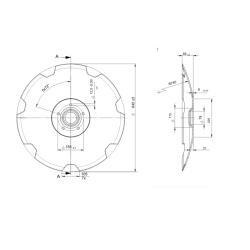 DISCO DENTATO Ø 645 N.5 FORI SP.6