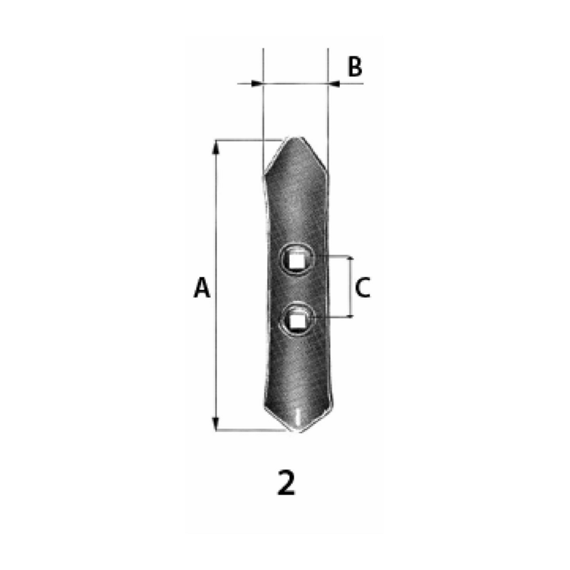 VOMERINA REVERSIBILE PER TILLER