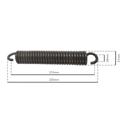 MOLLA PER TILLER CON GANCIO APERTO