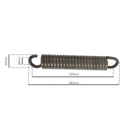 MOLLA PER TILLER CON GANCIO APERTO