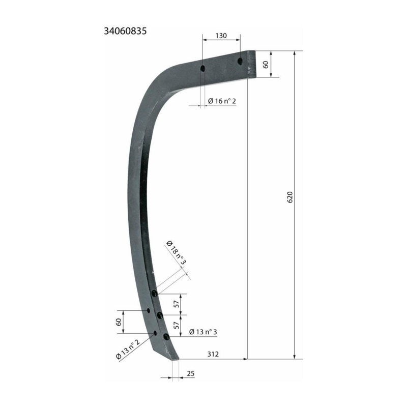 ANCORA ADATTABILE HORSCH 60X25 BASSA