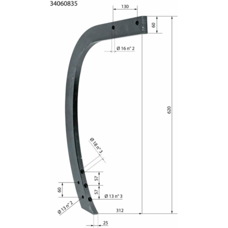 ANCORA ADATTABILE HORSCH 60X25 BASSA