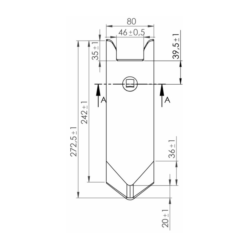 PUNTA ADATTABILE HORSCH 80X12