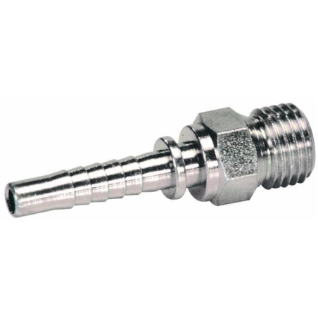 RACCORDO MASCHIO A PRESSARE DIN 24° FILETTO 18X1,5 (12L) TUBO 1/4”