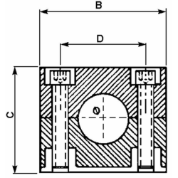 BLOCCHETTO FERMATUBO AD 1 POSTO ø 12
