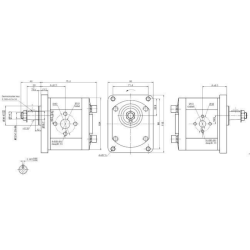 POMPA AD INGRANAGGI GRUPPO 2 DA 11,4cc SINISTRA “MODELLO STANDARD” TIPO PLESSEY A22/25