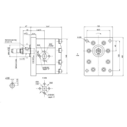 POMPA AD INGRANAGGI GRUPPO 3 DA 25cc DESTRA “MODELLO STANDARD” TIPO PLESSEY C54