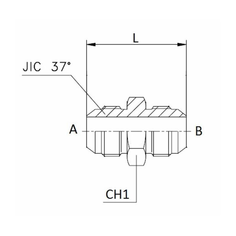 NIPPLES DI RIDUZIONE GAS/JIC 74° 3/4"- 1”1/16”-12