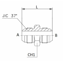 NIPPLES DI CONGIUNZIONE JIC 74° 3/4”-16