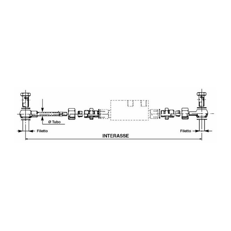 KIT RACCORDERIA PER VALVOLA DA 3/8"
