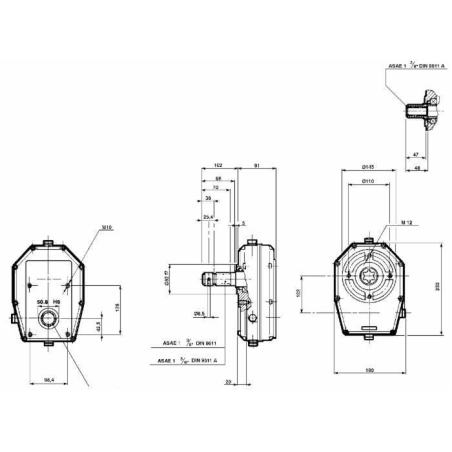MOLTIPLICATORE PER POMPA GRUPPO 3 MASCHIO RAPPORTO 1:3