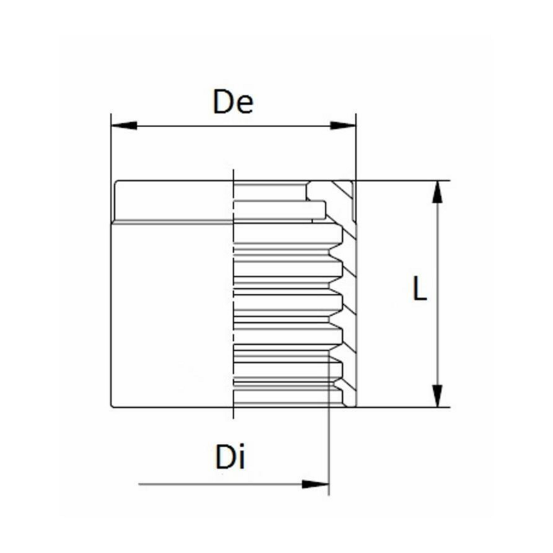 BOCCOLA A PRESSARE UNIFICATE DA 3/4" TUBO SAE100 R1AT/R2AT – EN853 1SN/2SN – EN857 2SC (COMPACT)