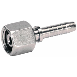 RACCORDO FEMMINA DIRITTA A PRESSARE DIN 24° FILETTO 18X1,5 (12L) TUBO 3/8”
