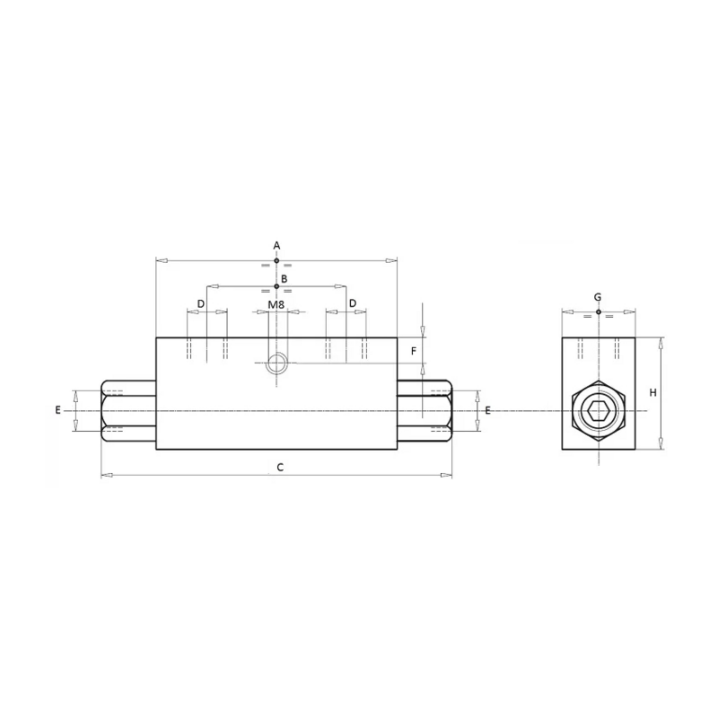 VALVOLA DI BLOCCO DOPPIO EFFETTO DA 1/4"