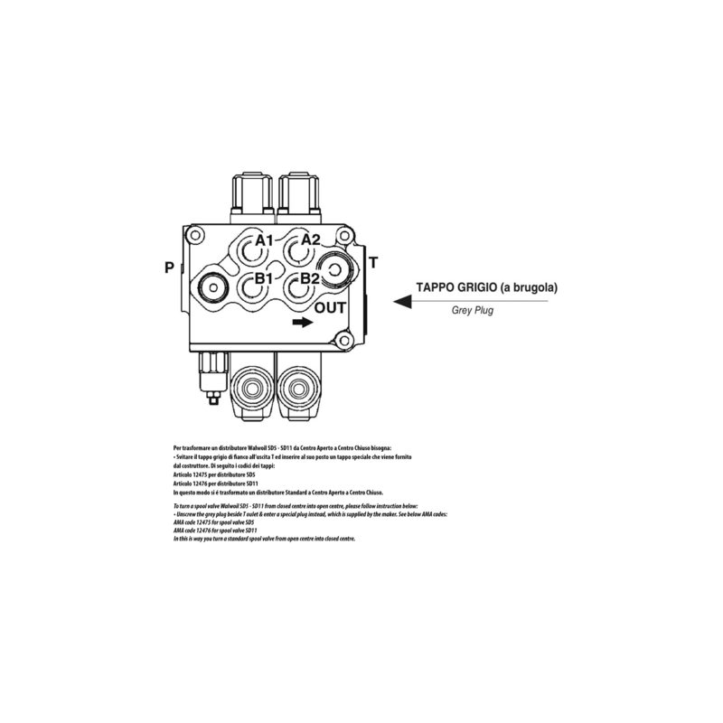 DISTRIBUTORE WALVOIL MODELLO SD5 A 1 LEVA SEMPLICE EFFETTO 40 LITRI